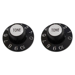 Allparts PK3242023 Witch Hat toonknoppen, zwart, voor USA split shaft pots, 2 stuks