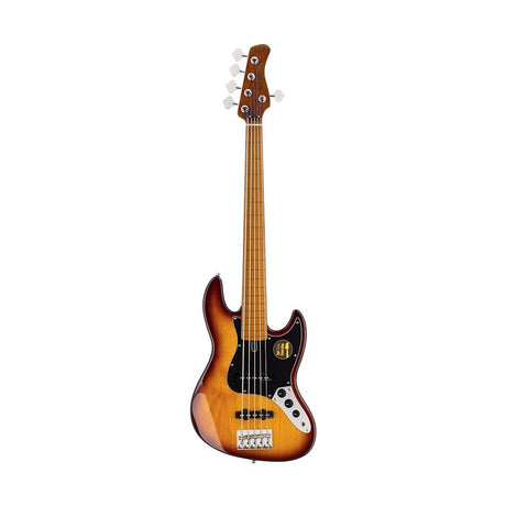 Sire V5 A5F/TS Marcus Miller Fretless 5-snarige Basgitaar Tobacco Sunburst