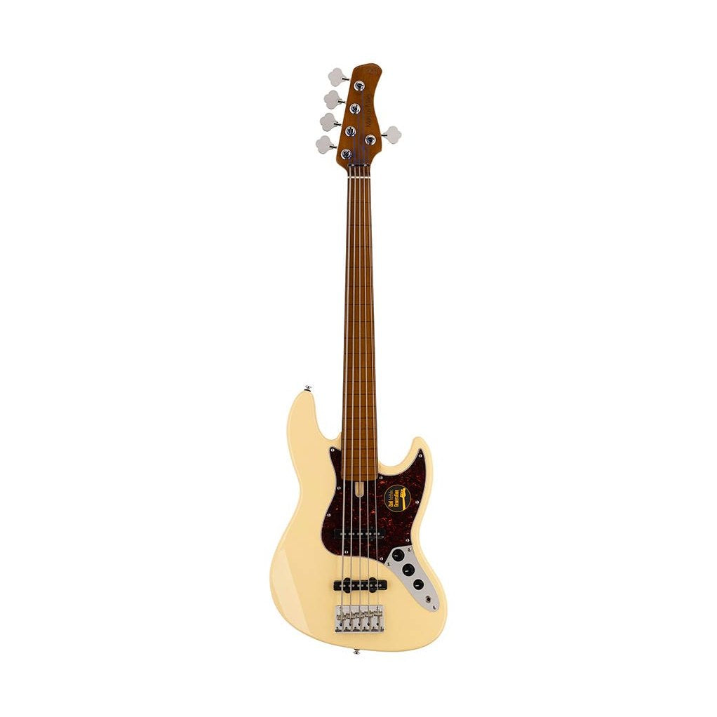 Sire V5 A5F/VWH Marcus Miller Fretless 5-snarige Basgitaar Vintage White
