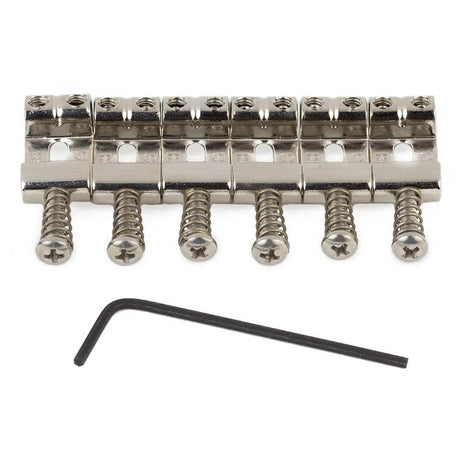 Highwood HG112-NI Contoured Vintage S-Style Brugzadels 11,2 mm – Nickel Set van 6