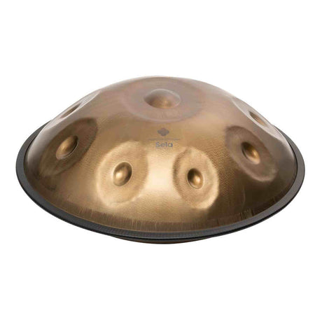 Sela SE 201 Stainless Steel Handpan D Kurd 440 Hz goud handgemaakt met gevoerde draagtas