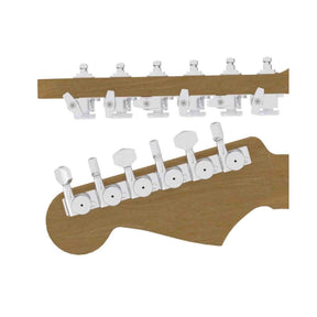 Hipshot HS6K1EL0CST Gitaar tuner upgrade kit, 6 inline Grip-Lock, closed chroom staggered
