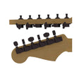 Hipshot HS6K1EN0BST Gitaar tuner upgrade kit, 6 inline classic, closed zwart staggered