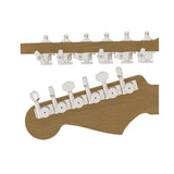 Hipshot HS6K1VEL0NS vintage guitar tuner upgrade kit, 6 inline Grip-Lock, closed nickel staggered