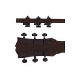 Hipshot HS6K2EL0B Gitaar tuner upgrade kit, 3 + 3 Grip-Lock, closed zwart