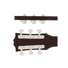 Hipshot HS6K2EL0N Gitaar tuner upgrade kit, 3 + 3 Grip-Lock, closed nikkel