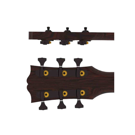 Hipshot HS6K2GN0B Gitaar tuner upgrade kit, 3 + 3 classic, open zwart