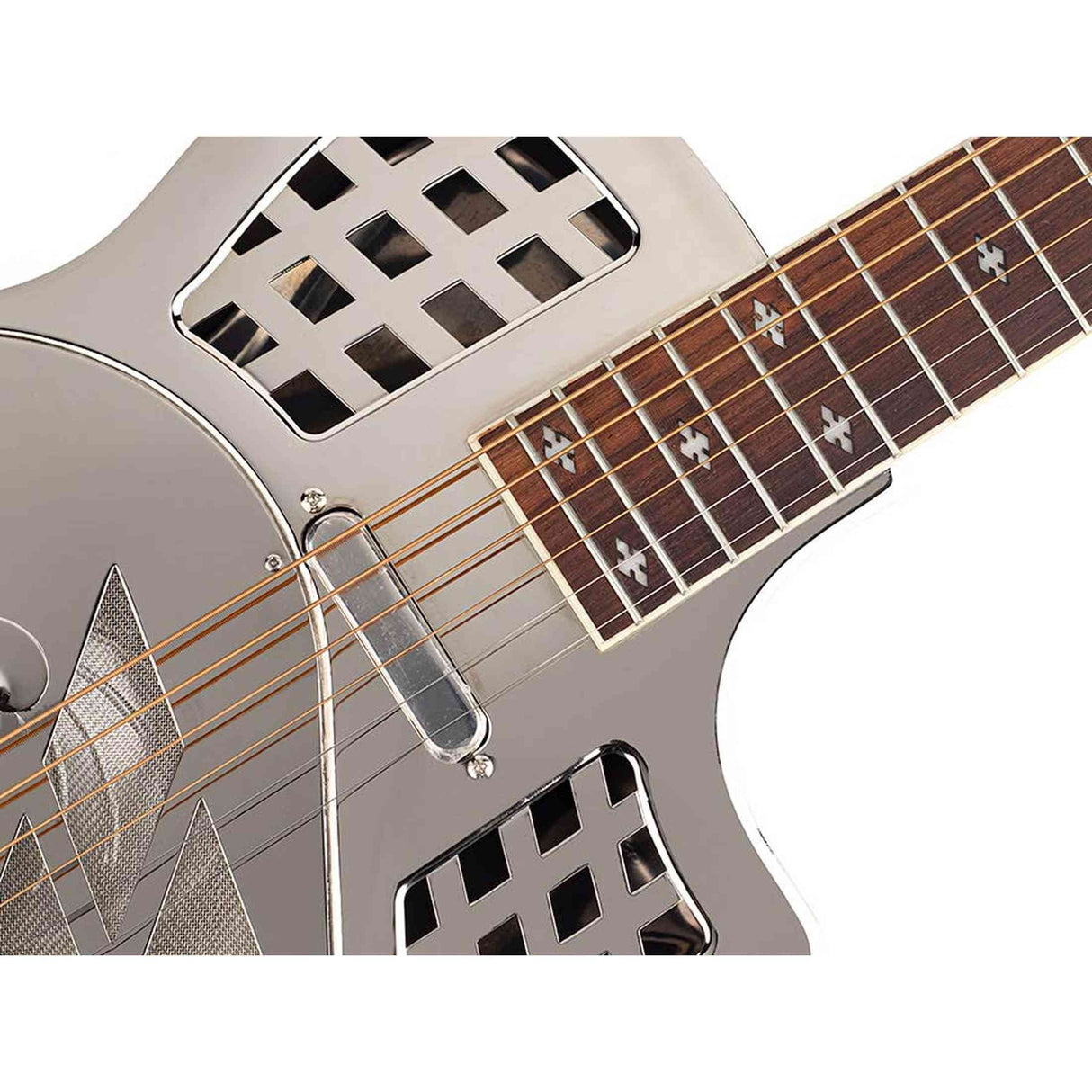 Royall TMP14CSC/NI Tampa Cut SC Tricone Resonator 14-Fret – Bell Brass, Nickel, Lipstick PU, Softcase