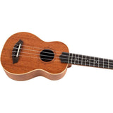 Flight DUS321 MAH Soprano Ukulele met Mahogany Body, Bone Topkam en Aquila Super Nylgut Snaren