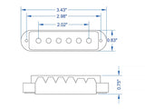 Lollar 10-702-5-5 Jaguar Single Coil Pickup Set – Hals & Brug, Crème