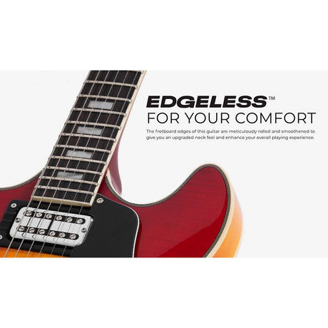 Sire Guitars H7T/BK Elektrische archtop gitaar met tremolo, zwart