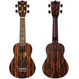 Flight DUS460 Amara Soprano Ukulele met Amara Body, Bone Topkam en Aquila Super Nylgut Snaren
