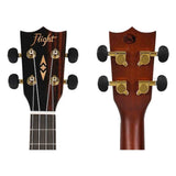 Flight DUS460 Amara Soprano Ukulele met Amara Body, Bone Topkam en Aquila Super Nylgut Snaren