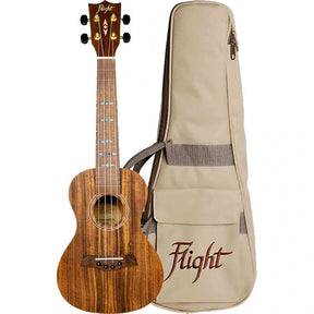 Flight DUC440 Acacia Concert Ukulele met Acacia Body, Bone Topkam en Aquila Super Nylgut Snaren