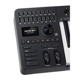 NUX NTK-61 midi keyboard met 61 aanslaggevoelige toetsen, drumpads, faders
