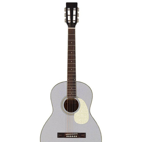 Richwood HSP-55-GS Heritage Series parlor akoestische westerngitaar zilver metallic