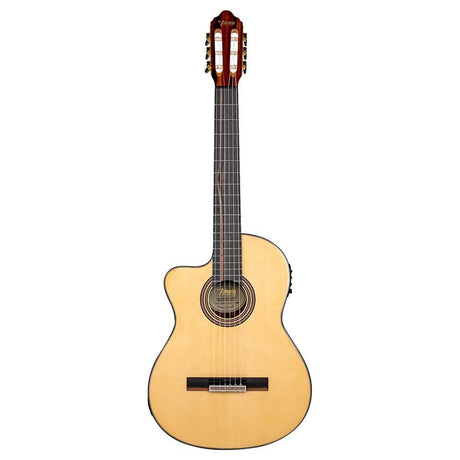Valencia VC564CEL klassieke gitaar 4/4, linkshandig, sitka & walnoot, preamp en cutaway, hoogglans finish