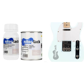 NitorLACK N167042108 NitorPOL Polyurethaanlak Faded Sonic Blue – 500 ml + 250 ml Verharder