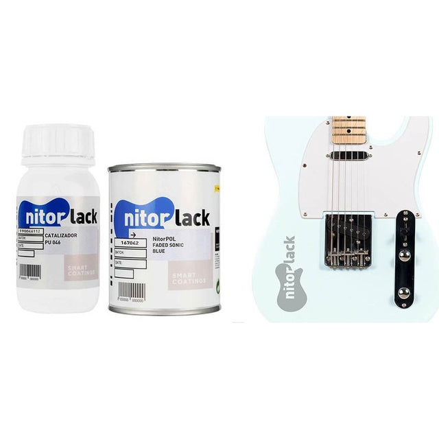 NitorLACK N167042108 NitorPOL Polyurethaanlak Faded Sonic Blue – 500 ml + 250 ml Verharder