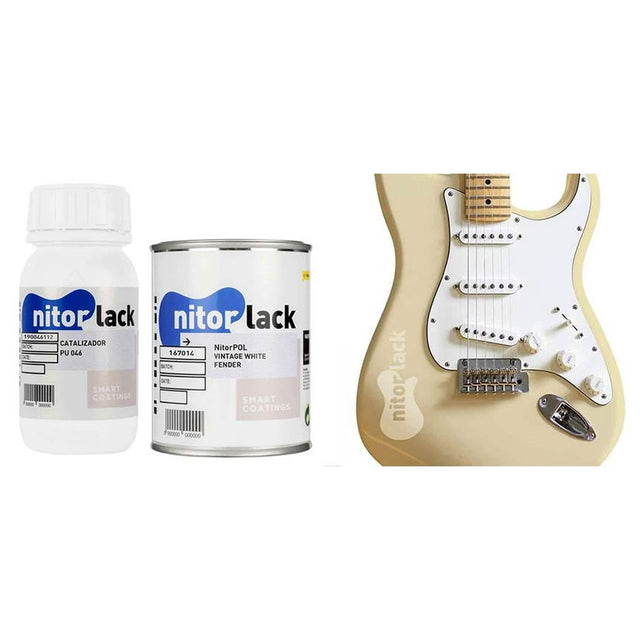 NitorLACK N167014108 NitorPOL Polyurethaanlak Aged Vintage White – 500 ml + 250 ml Verharder