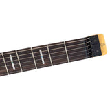 Sire X6H6/TBK elektrische gitaar – Headless, mahonie met ash veneer, Transparent Black, HH-configuratie, stainless frets, met gigbag