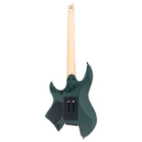 Sire X6H7/MGR elektrische gitaar – 7-snarig headless model, mahonie met maple top, Metallic Green, HH-configuratie, stainless frets, met gigbag