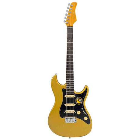 Sire S3N HSS/MGO New Gen Larry Carlton elektrische gitaar – S-Style, Metallic Gold, HSS-configuratie, stainless steel frets