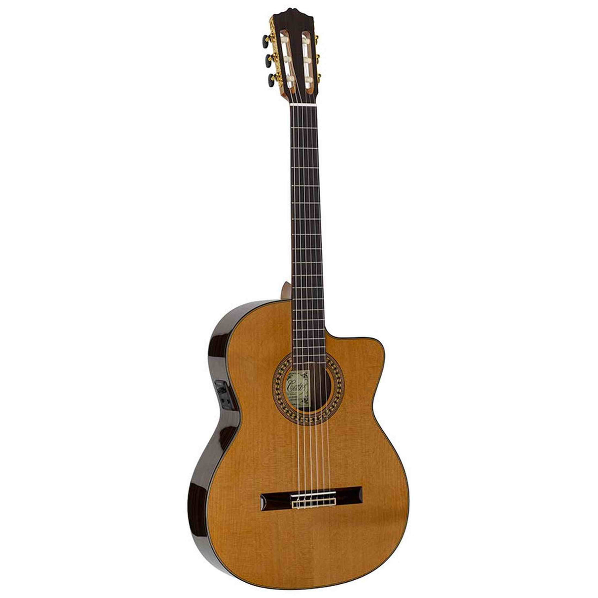 Salvador Cortez CC-6048CE klassieke gitaar massief ceder bovenblad, 48mm hals, Fishman Presys I