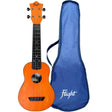 Flight TUS-35 OR Soprano Ukulele Oranje met Linden Top, ABS Body en Aquila Snaren