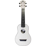Flight TUS-35 WH Soprano Ukulele Wit met Linden Top, ABS Body en Aquila Snaren