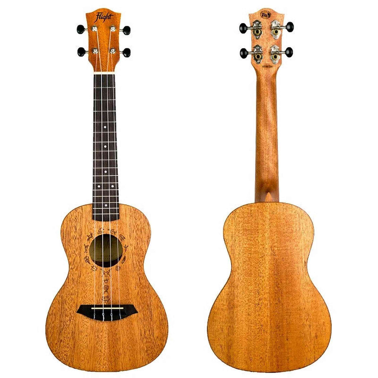 Flight DUS371 MAH Soprano Ukulele met Mahogany Body, Walnut Toets en Aquila Nylon Snaren