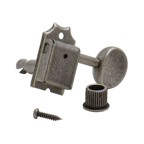 Kluson M6NLA Stemmechanieken voor gitaar "No Line", 6x links met ovale knoppen, antique