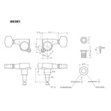 Gotoh GTH13924 SG381 stemmechanieken met HAPM and 07 knoppen, 3L3R, zwart