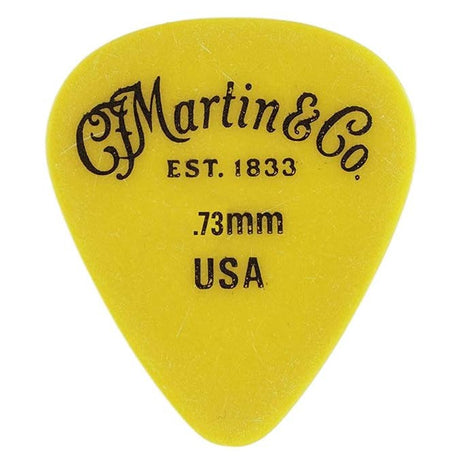 Martin & Co 18A0154 Delrin gitaar plectrums 0.73mm geel 12 pack