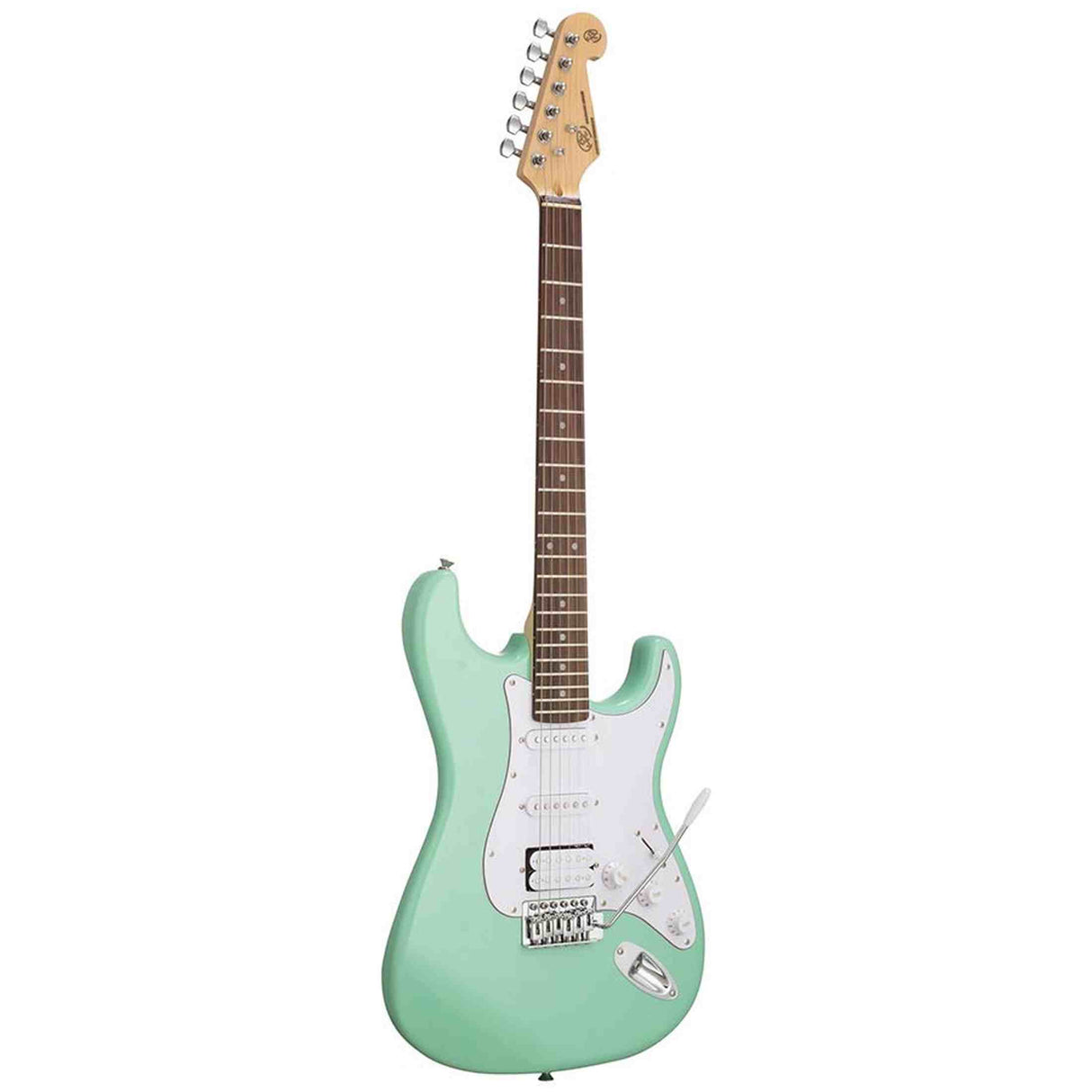 SX SE1HSS-SK-SGN ST elektrische gitaar set 4/4 HSS Surf Green met 10W versterker