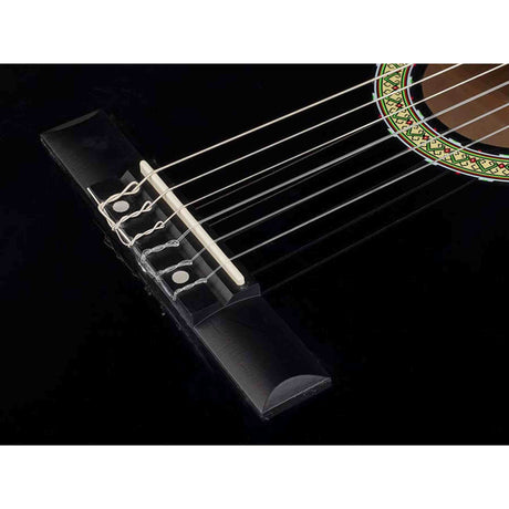 A. Martinez MTC-083/B 3/4 klassieke gitaar zwart linden body met truss rod