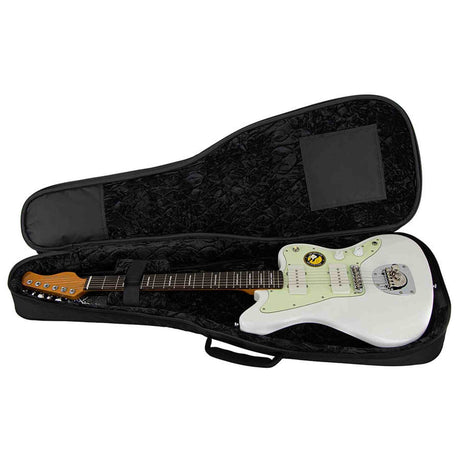 Boston EGB2-565 deluxe gigbag voor 2 elektrische gitaren 25mm padding 1680D zwart rugzakriemen