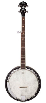 SX BJ565 5-Snarige Bluegrass Banjo 11 Inch Aluminium Rim met Remo Fiberskyn Vel en Gigbag