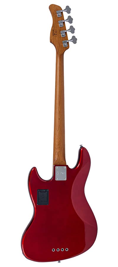 Sire V7N A4/CAR Marcus Miller 4-snarige Actieve Basgitaar Candy Apple Red met Elzen Body en Heritage-3 Preamp