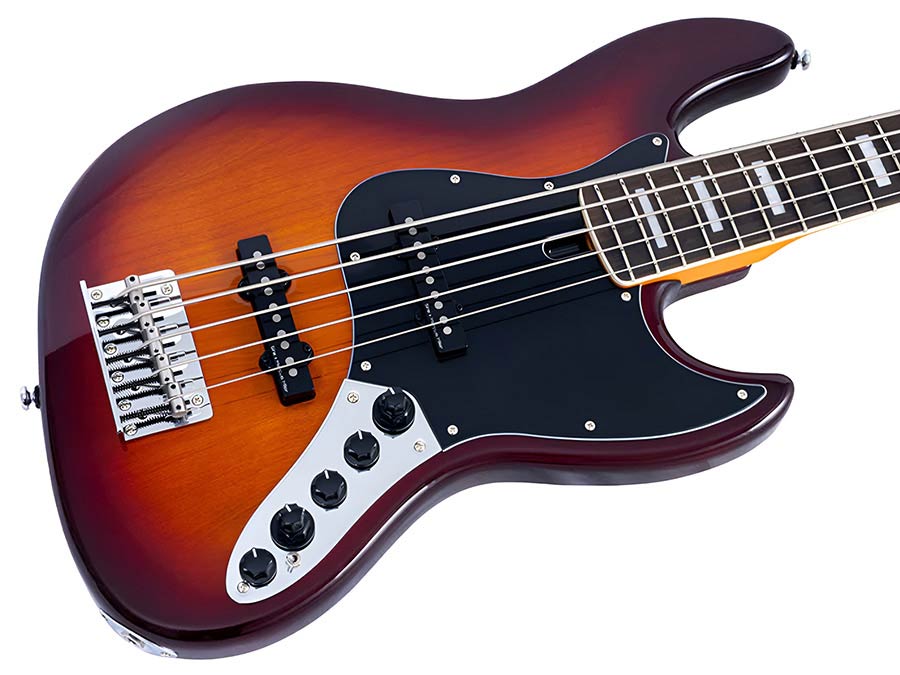 Sire V7N A5/TS Marcus Miller 5-snarige Actieve Basgitaar Tobacco Sunburst met Elzen Body en Heritage-3 Preamp