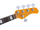 Sire V7N A5/TS Marcus Miller 5-snarige Actieve Basgitaar Tobacco Sunburst met Elzen Body en Heritage-3 Preamp