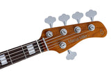 Sire V7N A5/CAR Marcus Miller 5-snarige Actieve Basgitaar Candy Apple Red met Elzen Body en Heritage-3 Preamp