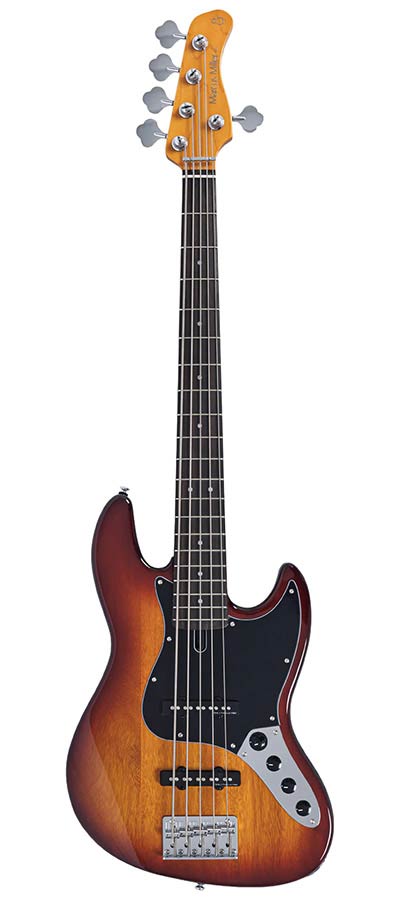 Sire V3N 5/TS Marcus Miller 5-snarige Actieve Jazz Bas Tobacco Sunburst met 2-Bands Preamp