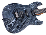 Sire S7 HSS/BKSW Larry Carlton S-Style Elektrische Gitaar Black Swirl met Roasted Maple Hals en Locking Tuners