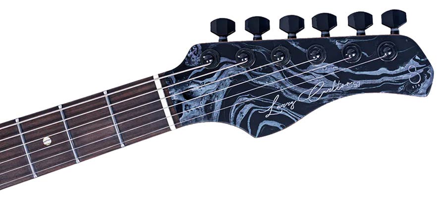 Sire S7 HSS/BKSW Larry Carlton S-Style Elektrische Gitaar Black Swirl met Roasted Maple Hals en Locking Tuners