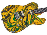 Sire T7 HH/YWSW Larry Carlton T-Style Elektrische Gitaar Yellow Swirl met Roasted Maple Hals en Locking Tuners