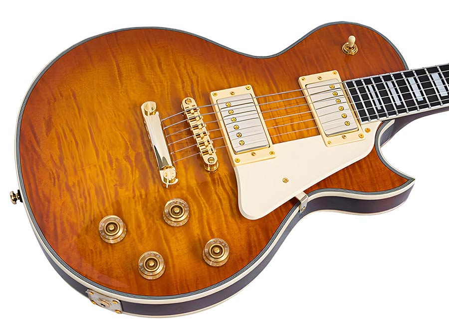 Sire L7DX/AB Larry Carlton L-Style Elektrische Gitaar Amber Burst met Ebbenhouten Toets en Gotoh Tune-O-Matic
