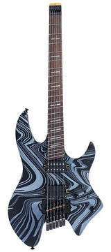 Sire X6H6/BKSW Larry Carlton Headless Elektrische Gitaar Black Swirl met Tremolobrug en Gigbag