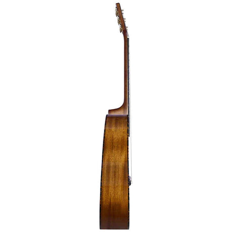 Bromo BAN1V Denali Series dreadnought gitaar, torified solid spruce top, mahogany body, natural gloss, heavy duty tas