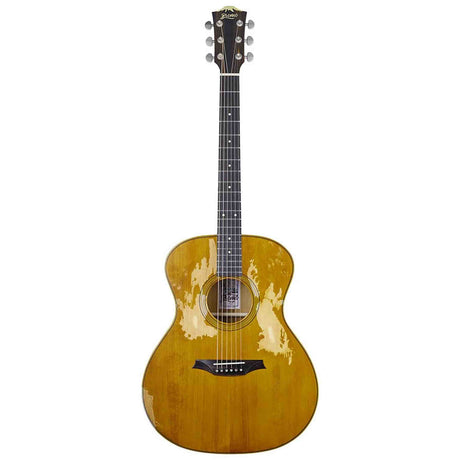 Bromo BAR2R Rocky Mountain Series all solid grand auditorium gitaar, solid spruce top, solid mahogany body, satin relic, heavy duty tas